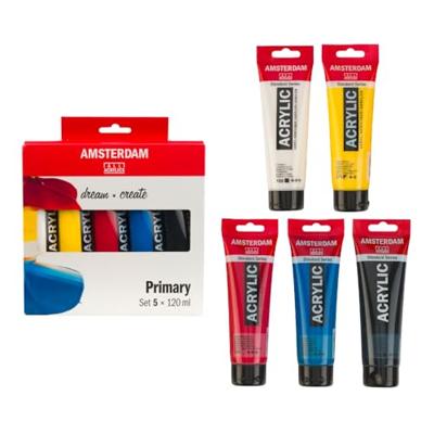 Bruynzeel Amsterdam standard series acrylverf primaire set 120ml, 5dlg.