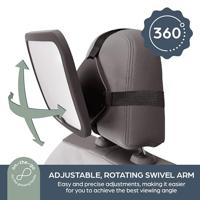 Grote rechthoekige achteruitkijkspiegel - DREAMBABY - Verstelbaar voor achterbank - 20 x 24 cm - Zwart - thumbnail