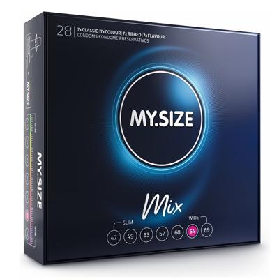 MySize PRO 64mm - Ruimere XXL Condooms Mix- 28 stuks