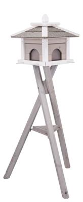 TRIXIE NATURA VOEDERHUIS MET STANDAARD EN 4 SILO'S GRENEN GRIJS / WIT 46X46X35/135 CM TRIXIE NATURA VOEDERHUIS MET STANDAARD EN 4 SILO'S GRENEN GRIJS / WIT 46X46X35/135 CM