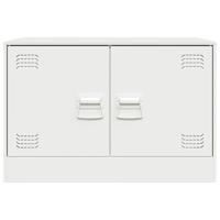 Tv-meubelen 2 st 67x39x44 cm staal wit - thumbnail