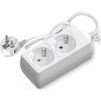Stekkerdoos Verlengsnoer 3680W met 2 Stopcontacten - 1.5m - Wit - Nederland - thumbnail