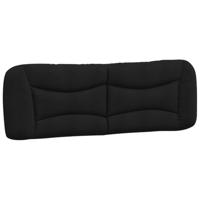 Hoofdbordkussen 160 cm stof zwart - thumbnail
