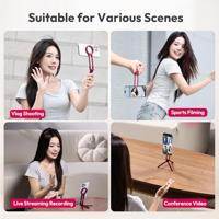 Ulanzi MA30 Mini Smartphone-statief Magnetisch Karabijn Rood - thumbnail