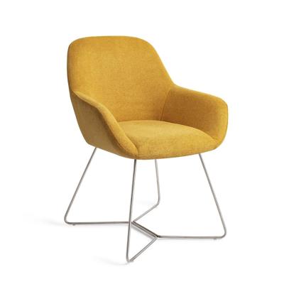 Jesper Home Eetkamerstoel 'Kushi' Beehive Steel, kleur Sweet Corn