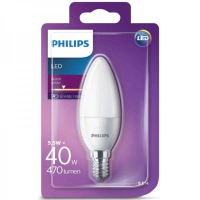 Philips Led Kaarslamp 5,5w E14 40w Mat Philips Led Kaarslamp 5,5w E14 40w Mat