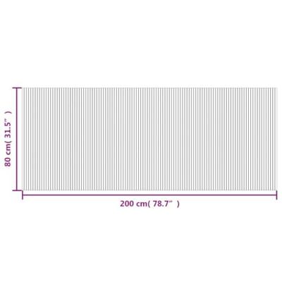 Vloerkleed rechthoekig 80x200 cm bamboe donkerbruin - thumbnail