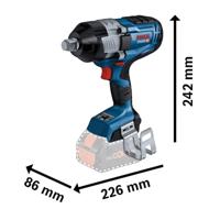Bosch Professional GDS 18V-1600 HC 06019M1001 Accu-draaislagmoeraanzetter 18 V Li-ion Zonder accu, Zonder lader, Incl. koffer - thumbnail