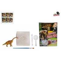 DinoWorld fossiel hakken puzzel met extra dinosaurus figuur 6ass - thumbnail