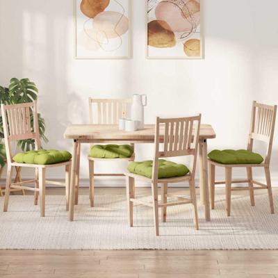 VidaXL Zitkussens 4 pcs lichtgroen 45 x 45 x 12 cm stof