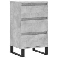 Dressoir 40x35x70 cm bewerkt hout betongrijs - thumbnail
