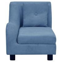 Hondenbank met kussen 83x44x44 cm pluche blauw - thumbnail