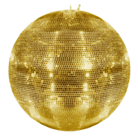 Eurolite Spiegelbol 100cm spiegeltjes 10x10mm goud - thumbnail