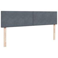 Ottoman bed met matrassen 180x200cm fluweel donkergrijs - thumbnail
