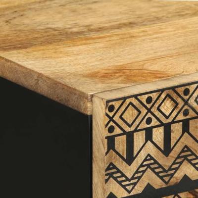 Dressoir 60x33,5x75 cm massief ruw mangohout