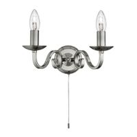 Searchlight Klassieke wandlampRichmond 2-lichts mat zilver - 1502-2SS - thumbnail