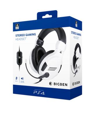 Gaming Headset met Microfoon Big Ben Interactive PS4OFHEADSETV3WHITE Wit Zwart/Wit