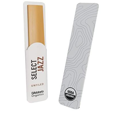 D'Addario Woodwinds ORRS05TSX4M Organic Select Jazz Tenorsaxofoonriet, 4 medium, 5-pack, Unfiled D'Addario Woodwinds ORRS05TSX4M Organic Select Jazz Tenorsaxofoonriet, 4 medium, 5-pack, Unfiled