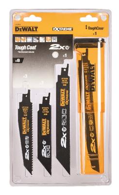 DeWALT DT2443L 8-delige set reciprozaagbladen in stevige opbergcassette