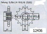 ESJOT Sprocket 520 17z standard - thumbnail
