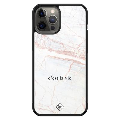 iPhone 12 Pro Max glazen hardcase - C'est la vie