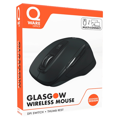 Qware draadloze muis Glasgow, zwart