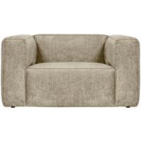 WOOOD Fauteuil 'Bean' Structure Velvet, kleur Buttermilk - thumbnail