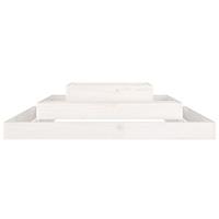 Plantenbak 110x110x27 cm massief grenenhout wit - thumbnail