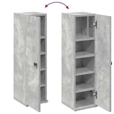 Badkamerkast met rolhouder 20,5x22x72 cm betongrijs Badkamerkast met rolhouder 20,5x22x72 cm betongrijs