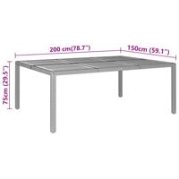 11-delige Tuinset poly rattan grijs - thumbnail