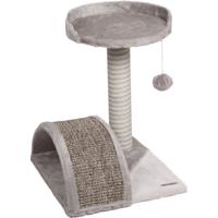 Flamingo Krabpaal - charlton - krabpaal kat - krabmeubel met speeltje en ligplateau - jute krabtouw - 40x41x45 cm - lichtbeige & lichtgrijs - thumbnail