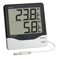 TFA Dostmann 30.1011.K Kabelgebonden thermometer Zwart-wit - thumbnail