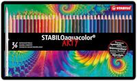 STABILOaquacolor kleurpotlood, metalen doos van 36 stuks in geassorteerde kleuren - thumbnail