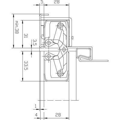 SIMONSWERK deurveerscharnier - Tectus TE 340 RD - 160 mm - 80 kg - RVS-look
