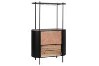 Flessenrek Home ESPRIT Zwart Natuurlijk Metaal Spar 90 x 36 x 150 cm - thumbnail