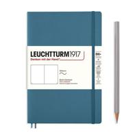Leuchtturm Stone Blue, Softcover, Paperback (B6+), 123 p., plain - thumbnail