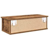 Wandkast 60x26x18,5 cm bewerkt hout oud houtkleurig - thumbnail