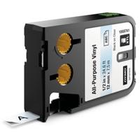 Dymo XTL Universeel Vinyl zwart op transparant 12 mm x 7 m printlint - thumbnail