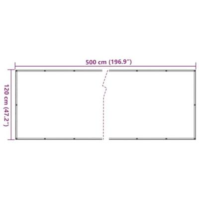 VidaXL Balkonscherm 120x500 cm oxford stof antraciet