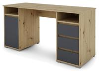 byLIVING Bureau Lobo (Ambachtelijk eiken/antraciet) - thumbnail