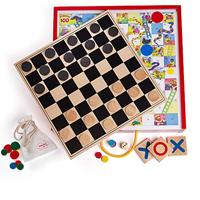 Bigjigs houten bordspellen, 4in1 - thumbnail