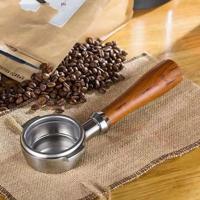 RVS koffie machine filter beugel koffie Bottomless houten handvat - thumbnail