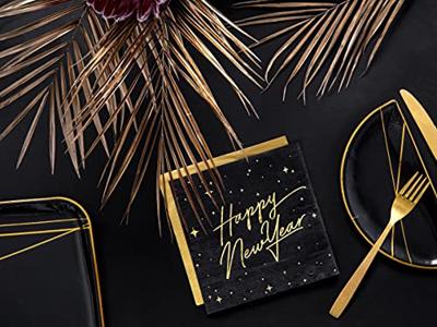 Metallic Gouden Servetten 20 stuks - thumbnail