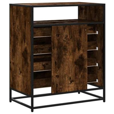 Ladekast 70x41x70 cm bewerkt hout gerookt eikenkleurig Ladekast 70x41x70 cm bewerkt hout gerookt eikenkleurig