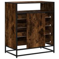 Ladekast 70x41x70 cm bewerkt hout gerookt eikenkleurig - thumbnail