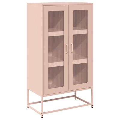 Hoge kast 68x39x123 cm staal roze - thumbnail