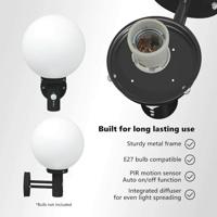 VidaXL Buiten wandlamp zwart 28 x 25 x 38 cm - thumbnail