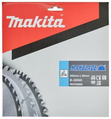 Makita Afkortzaagblad voor Hout | Makblade | Ø 260mm Asgat 30mm 80T - B-32845 - thumbnail