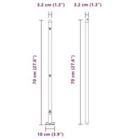 VidaXL Afrasteringspaal 13 pcs zilver staal - thumbnail