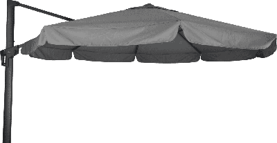 Zweefparasol Virgo 350 cm met volan grijs Zweefparasol Virgo 350 cm met volan grijs